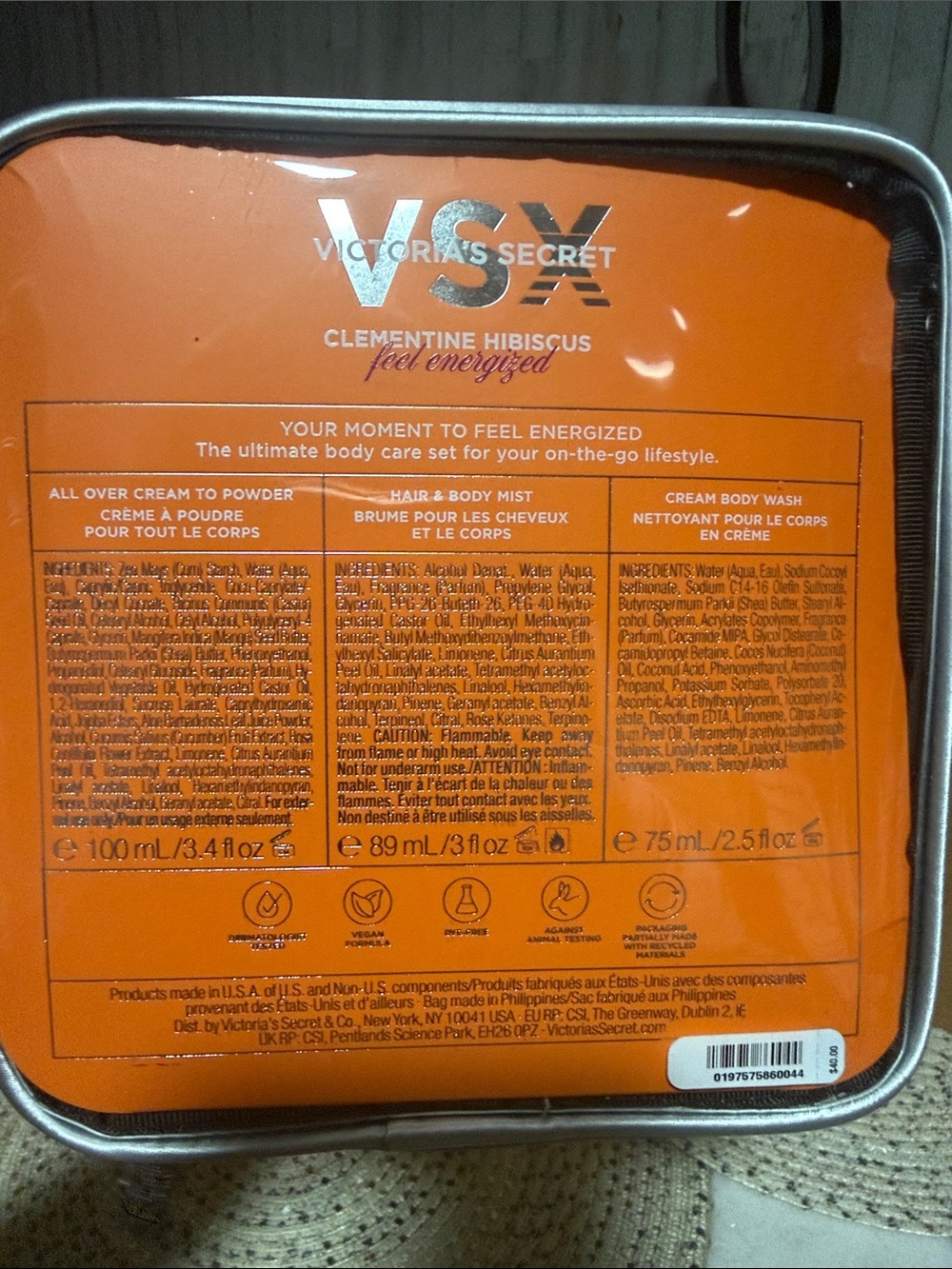 Victoria's Secret VSX Clementine Hibiscus Bath & Body Set - Orange - Picture 7 of 7